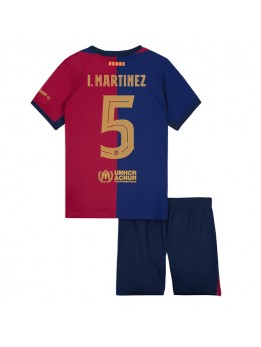 Barcelona Inigo Martinez #5 Heimtrikotsatz für Kinder 2024-25 Kurzarm (+ Kurze Hosen)